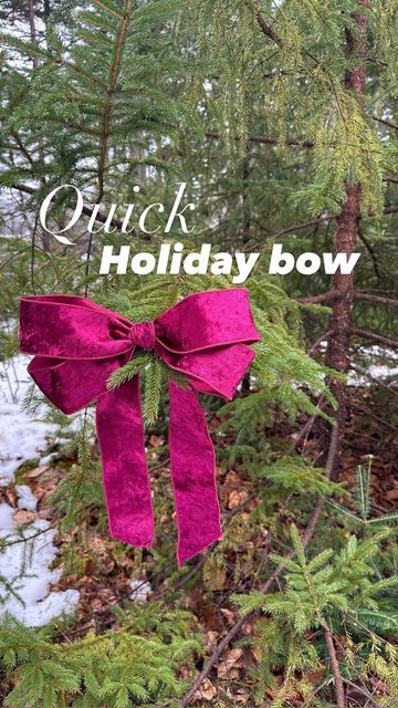 Satin Wreath Bow, Four Loop Bow How To Make, Outdoor Christmas Bows Diy, How To Make Bow For Tree Topper, Tie A Big Bow With Ribbon, Bows With Wired Ribbon Diy, Wire Edge Ribbon Bow Tutorial, Large Bow Tree Topper Diy, Wire Bow Tutorial Easy Diy