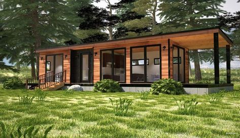 10 Modern Prefab Homes That Cost Less Than $100,000 #affordable #modernhome #prefab #modularhome Affordable Prefab Homes, Housing Architecture, Pre Fab Tiny House, Prefab Modular Homes, Park Model Homes, Modern Prefab Homes, Prefab Cabins, Prefabricated Houses, Tiny Houses For Sale