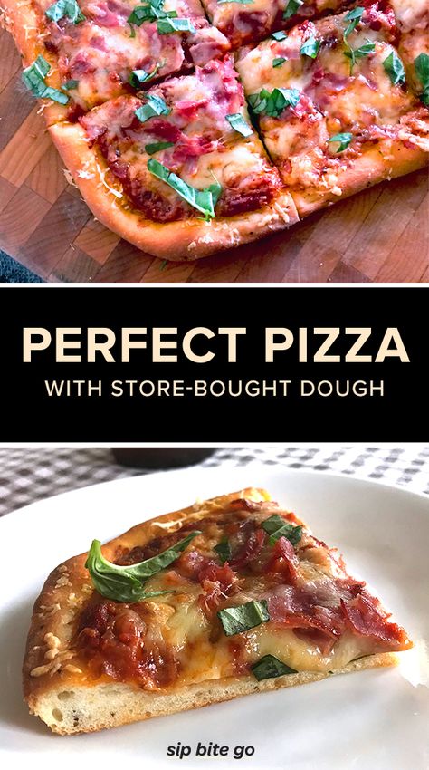 Tricks to make store bought pizza dough turn into perfect pizza recipes at home. Learn how to cook pizza dough with this guide... #pizza #dough Pizza Recipes Store Bought Dough, Homemade Pizza Store Bought Dough, Pizza Using Store Bought Dough, Pizza From Store Bought Dough, Store Bought Pizza Dough How To Use, Pizza Recipes With Store Bought Dough, Homemade Pizza With Store Bought Dough, Store Bought Pizza Dough Recipes, Pizza With Store Bought Dough