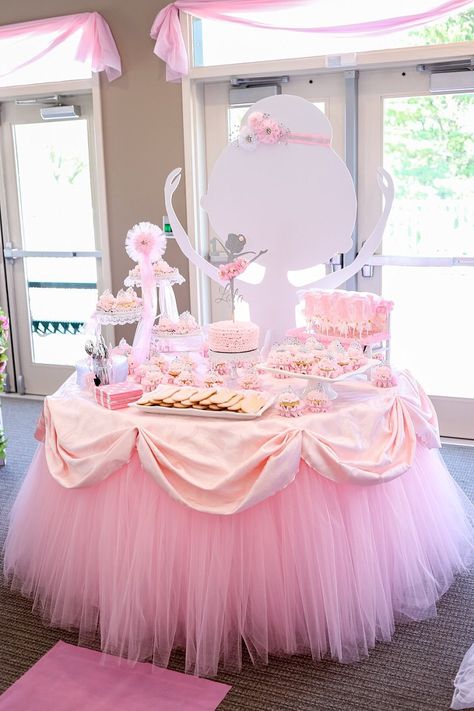 Ballerina Centerpiece Ideas Diy, Ballerina Dessert Table, Ballerina Barbie Birthday Party, Ballerina Theme Baby Shower Ideas, Ballet Baby Shower Ideas, Ballerina Baby Shower Ideas, Angelina Ballerina Birthday Party, Ballerina Party Theme, Ballet Baby Shower