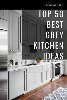 Dark Grey And Light Grey Kitchen, Dark Grey Kitchens, Grey Modern Kitchen Ideas, Kitchen Ideas With Gray Cabinets, Small Kitchen With Grey Cabinets, Gray Cupboards Kitchen, Grey Paint Kitchen, Gray Cabinets And Gray Walls, Small Kitchen Dark Grey Cabinets