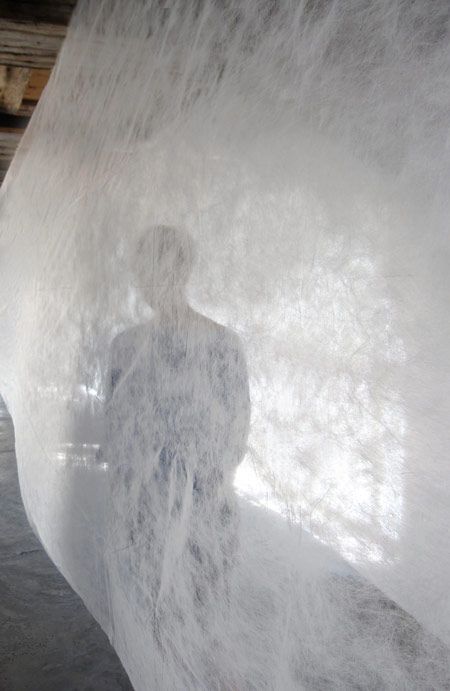 WhiteOut by SpaceOperaForm | Dezeen Paper Art Installation, Neo Chinese Style, Paper Installation, Tracing Paper, Scene Design, Japanese Crafts, To Infinity And Beyond, Exhibition Space, Sculpture Installation