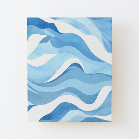 Get my art printed on awesome products. Support me at Redbubble #RBandME: https://www.redbubble.com/i/wood-print/blue-waves-by-Tiawich/163092671.EZ4MB?asc=u Wooden Wave Wall Art, Beach Wave Wood Art, Minimalist Watercolor Painting, Blue And White Waves Wallpaper, Famous Wave Painting Japanese Art, Blue Wave Abstract Painting, Minimalist Watercolor, Natural Styles, Blue Waves