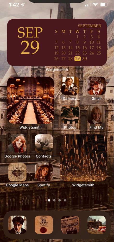 Iphone Harry Potter Theme, Iphone Background Harry Potter, Wallpaper Iphone Harrypotter, Gryffindor Fall Aesthetic, Harry Potter Wallpaper Phone Gryffindor, Harry Potter Aesthetic Homescreen, Halloween Aesthetic Harry Potter, Harry Potter Fall Aesthetic Wallpaper Iphone, Harry Potter Widget Ideas