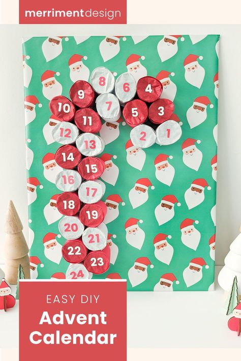 Make a candy cane Christmas countdown with me! This easy DIY advent calendar idea is quick to make with craft supplies that you likely already have at home. Grab your kids to make this Christmas craft together! Candy Cane Advent Calendar, Candy Cane Diy, Easy Diy Advent Calendar, Red Tissue Paper, Handmade Candy, Christmas Countdown Calendar, Toilet Paper Rolls, Advent Calendars For Kids, Candy Cane Christmas