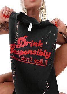 Drink Responsibly, Cut Shirt, Vintage Mom, For A Reason, Basic Tops, Buying Jewelry, Crop Tee, Long Sleeve Sweatshirts, Best Seller