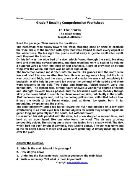 Seventh Grade Reading Worksheets 7th Grade Writing, 7th Grade Reading, Middle School Reading Comprehension, 8th Grade Reading, Reading Comprehension Practice, Ela Worksheets, Reading Lesson Plans, 6th Grade Reading, Literacy Worksheets