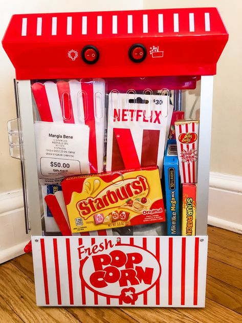 Movie Night Themed Gift Baskets, Movie Night Auction Basket, Movie Goodie Bag Ideas, Movie Themed Basket, Movie Raffle Basket Ideas, Fundraising Gift Basket Ideas, Movie Night Basket Ideas Silent Auction, Class Basket Ideas For Auction, Movie Theater Gift Basket Ideas