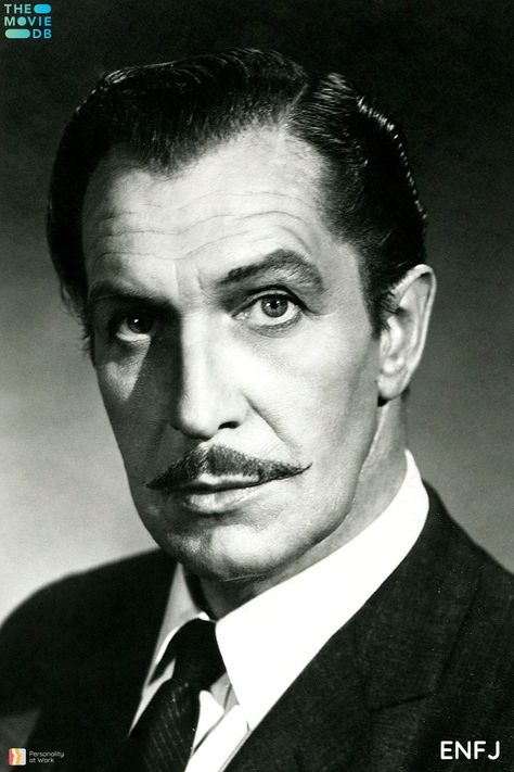 Vincent Price The ENFJ  Vincent Leonard Price, Jr. (May 27, 1911 – October 25, 1993) was an American actor, well known for his distinctive voice and performances in horror films. His career spanned other genres, including film noir, drama, mystery, thriller, and comedy. He appeared on stage, television, radio, and in over one h...  https://personalityatwork.co/celebrity/profile/vincent-price  #VincentPrice #EdwardScissorhands #Vincent #TheGreatMouseDetective #ENFJ #FamousPersonality House On Haunted Hill 1959, Judging Vs Perceiving, Free Personality Test, John Carradine, House On Haunted Hill, Peter Lorre, The Great Mouse Detective, Horror Genre, Personality Profile