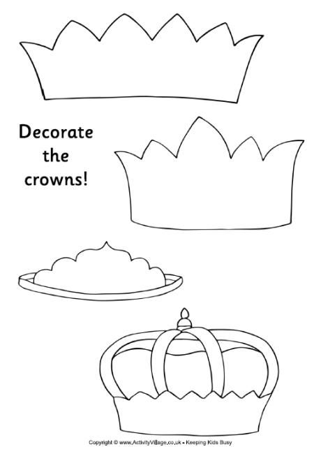 Decorate the crowns possible craft for Great Britain could use cutouts or colored jewels Tri Kralove, Museum Theme, Castles Topic, Superhero Camp, Printable Crown, Crown Printable, Queens Jubilee, Crown Template, Family Coloring Pages