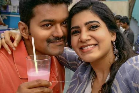 Theri Movie Images, Vijay And Samantha, Vijay Samantha, Ilayathalapathy Vijay Cute Images, Vijay Actor Hd Images, Surya Actor, Actor Vijay, Tamil Actors, Comedy Pictures