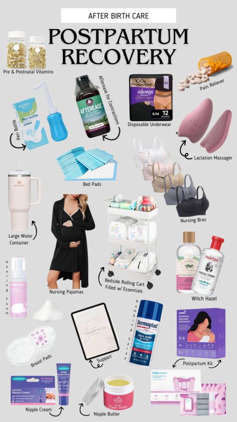 The Essential Postpartum Toolkit: Nurturing Mom's Recovery - Lola Nicole Birthing Tips, Birth Essentials, Baby Hospital Bag Checklist, Postpartum Must Haves, Postpartum Tips, Postpartum Care Kit, Wigs Hairstyles, Baby Utensils, Baby Hospital Bag