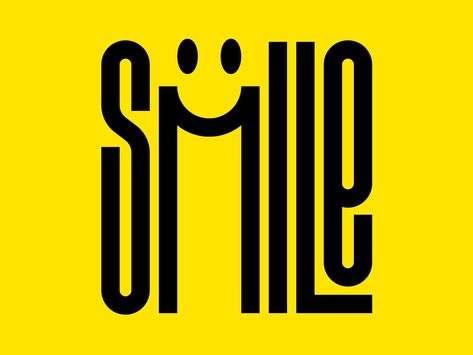 Smile by Rafael Serra on Dribbble Smile Poster, Smile Graphic, Smiley Logo, Smile Graphic Design, Smiley Face Logo Design, Smile Typography, Joy Logo, Happy Logo, Smile Logo