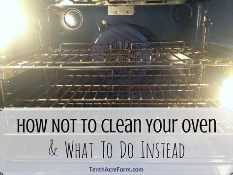 Cleaning the oven seems so daunting that most of us avoid it entirely. Here's how I failed miserably at the task, and what I will do next time (and suggest you do instead). Cleaning The Oven, Start A Homestead, Clean Your Oven, Natural Cleaning Supplies, Cleaning Oven Racks, Self Cleaning Ovens, Deep Cleaning Tips, Best Cleaning Products, Oven Cleaning