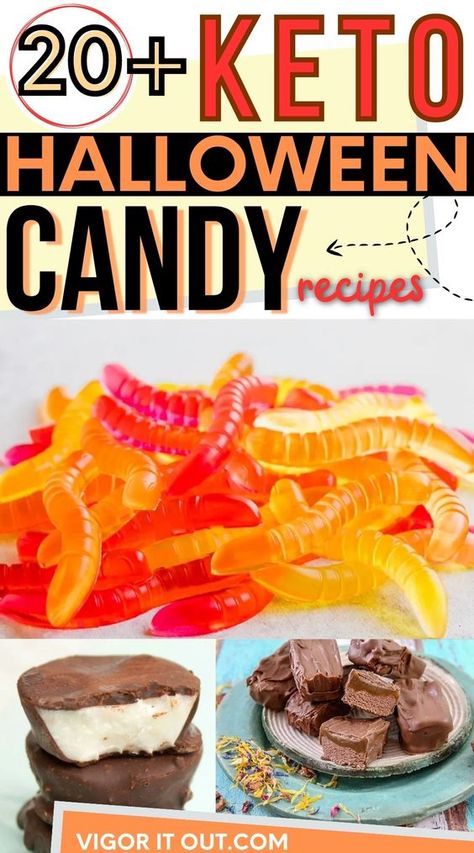 Looking for amazing sugar free low carb Keto candy recipes? This is IT! These amazing Keto Halloween candy recipes are perfect really for any time of year to fix that sweet tooth and fix the FOMO. All types of Keto desserts like caramels, peppermint patty, peanut butter cups, mars bars, some with nuts like almond joy and some without. These are all DIY Keto candy ideas you'll love! Keto Candy Recipes, Sugar Free Candy Recipes, Types Of Keto, Liquorice Recipes, Keto Halloween, Coconut Butter Cups, Candy Corn Recipe, Halloween Candy Recipes, Crunchy Life