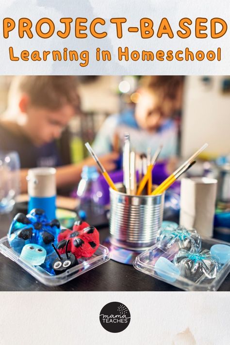 Project-Based Learning in Homeschool - Mama Teaches Project Based Homeschooling, Project Based Learning Elementary, Homeschool Projects, Library Activities, Homeschool Kids, Learning Tips, Learning Projects, Stem For Kids, Homeschool Planning