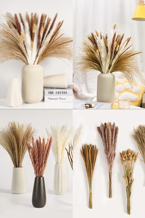 The dried pampas grass is made from natural high-quality reed grass, giving you the original touch, non-toxic and harmless. So these soft and fluffy boho Pampass grass will making you feel like you are on the pampas and adding a natural fun of texture. You will receive carefully selected 5 different colors natural pampass grass branches about 120pcs: 15pcs white pampas grass, 15pcs brown pampas grass branches, 20pcs reed grass, 30pcs little yellow grass, 40pcs bunny tail grass . Boho Pampas Grass Decor, Dried Pampas Grass Decor, Brown Pampas, White Pampas, Home Wedding Party, Dried Pampas, Grass Decor, Pampas Grass Decor, Wedding Party Decor