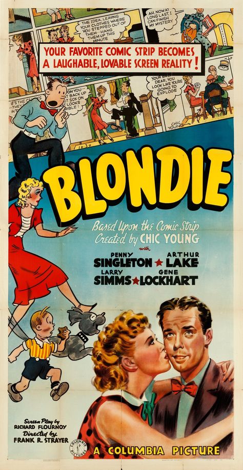 Milton Caniff, Blondie And Dagwood, Mgm Las Vegas, Ralph Bakshi, Old Movie Posters, Father Presents, Turner Classic Movies, Theatre Poster, Columbia Pictures