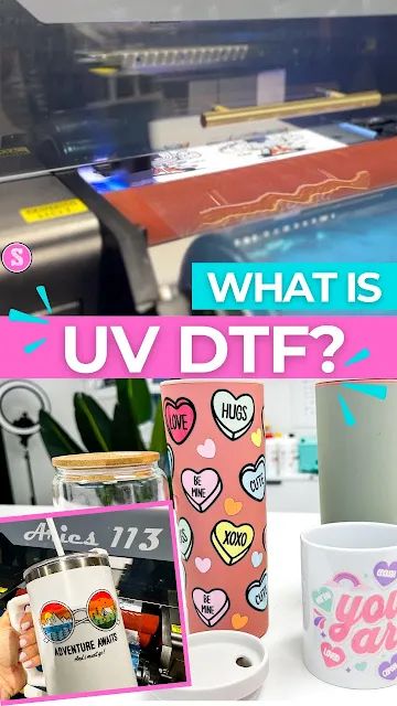 What is UV DTF Printing? Everything to Know Dtf Project Ideas, How To Make Uv Dtf Cup Wraps, How To Make Dtf Transfers, Uv Dtf Sticker, Dtf Print Designs Tshirt Png, Uv Dtf Ideas, Stickers For Tumbler, Silhouette School Blog, Swag Bags