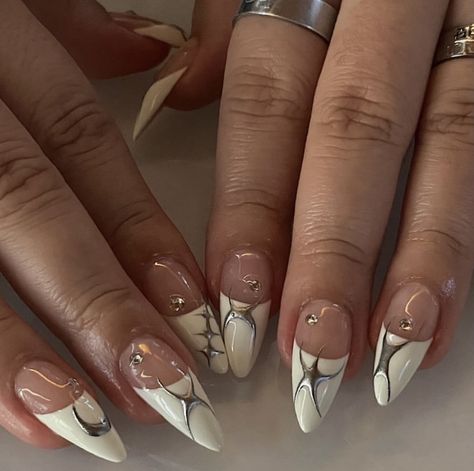 Mani Designs, Nail Application, Jane Doe, Cute Nail Ideas, Jelly Nails, Silver Nails, Minimalist Nails, Your Cute, Fire Nails