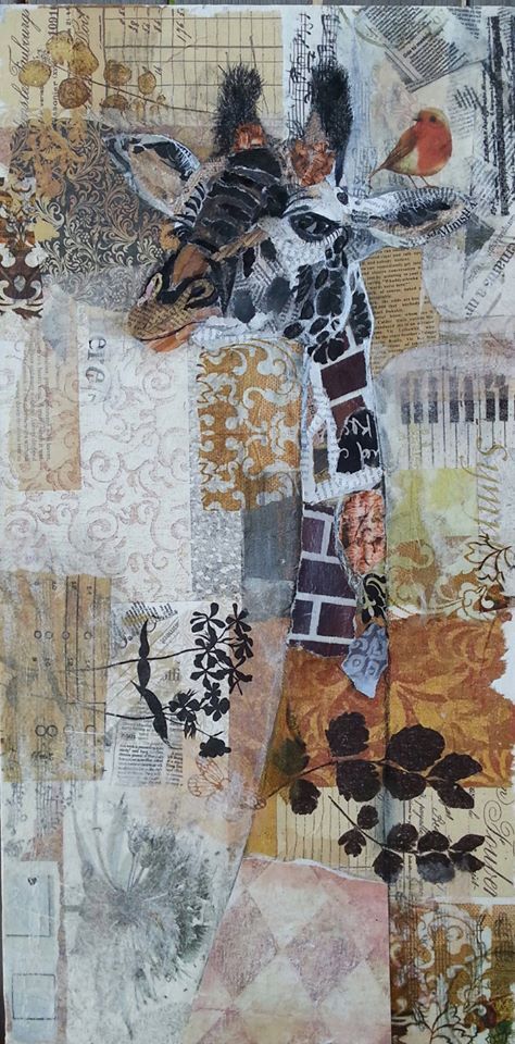 Magazine Painting, Patchwork Painting, Collage Mosaic, Torn Paper Art, Animal Collage, Paper Paintings, Collage Quilts, Paper Mosaic, Landscape Art Quilts