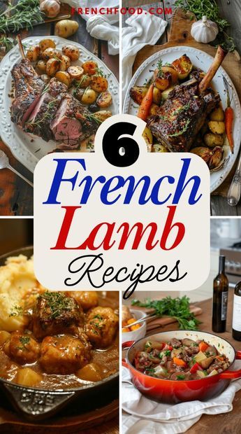 Craving a taste of France tonight? Look no further than these mouthwatering French lamb recipes! From classic Confit d'agneau to tender Navarrin d'agneau, these dishes showcase the rich, robust flavors of high-quality lamb. Perfect for an intimate dinner or elegant dinner party, these French favorites are sure to transport your tastebuds across the Atlantic. Who's ready for a little French taste in the kitchen? #FrenchRecipes #LambRecipes #LambDishes #FrenchCooking French Lamb Recipes, French Meat Dishes, French Lamb Rack Recipes, Boneless Lamb Recipes, Chinese Lamb Recipes, French Main Dishes, Lamb Dishes Main Courses, Lamb Recipes Easy, French Thanksgiving