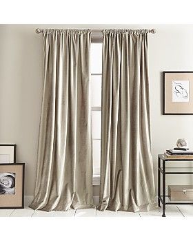 DKNY - Modern Knotted Velvet Curtain Collection Art Deco Curtains, Ikea Curtains, Velvet Drapes, Curtains Living, Custom Drapes, Floral Curtains, Decor Pillows, Lined Curtains, How To Make Curtains