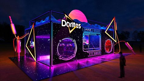 Lucas Vinicius on Behance Event Booth Design, Festival Booth, Event Booth, Stage Set Design, Event Design Inspiration, Stall Designs, Exhibition Stand Design, Event Activities, Exhibition Display