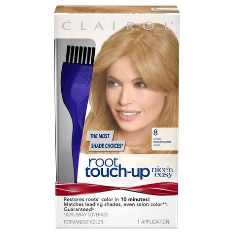 How to Use a Root Touch-Up Kit Clairol Root Touch Up, Box Hair Dye, Haircare Shampoo, How To Dye Hair At Home, Hair Mascara, Neutral Blonde, Blonde Roots, Root Touch Up, Light Ash Blonde