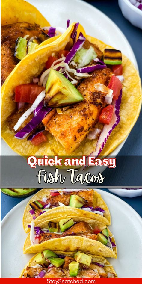 Enjoy a fresh and delicious meal with our Easy Cod Fish Tacos! Perfect for a quick weeknight dinner or a casual get-together, these tacos are a breeze to make and packed with flavor. Tender, flaky white fish is seasoned to perfection and served on warm tortillas. Top your tacos with a variety of fresh and vibrant toppings like crunchy cabbage, zesty lime, juicy tomatoes, creamy avocado, spicy jalapeños, or a sprinkle of cilantro. Fish Taco Seasoning Cod, Cod Tacos Recipes, Cod Fish Tacos Recipes, Cod Tacos, Cod Fish Tacos, Cookout Recipes, Blackened Fish Tacos, Easy Fish Tacos, Bbq Cookout