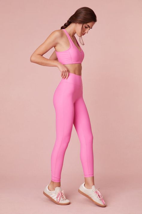 Pink Color Dress, Dancing Through Life, Pink Bg, Workout Pics, Lycra Shorts, Lycra Leggings, Pink Activewear, Cute Leggings, Performance Leggings