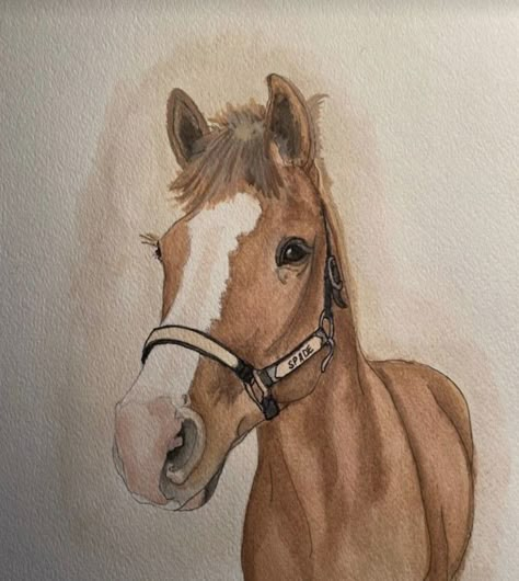 Horse Watercolor Painting, Horse Drawing Tutorial, Horse Art Ideas, Watercolor Horse Painting, Horse Watercolor, Horse Art Drawing, Horse Sketch, Horse Art Print, Horse Wallpaper