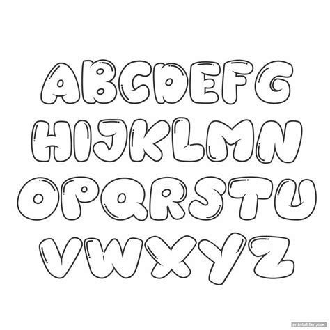 Block Letter Fonts, Bubble Letters Alphabet, Alfabet Font, Bubble Letter Fonts, Font Bubble, Lettering Styles Alphabet, Lettering Guide, Writing Fonts, Alphabet Templates