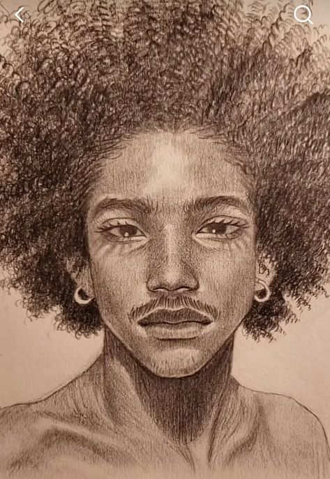 Poc Drawings Pencil, Black People Drawings, How To Draw Afro Hair, Afro Sketch, Drawing Ideas Black, Afro Drawing, Black People Art, Afro Hair Drawing, Traditional Sketches