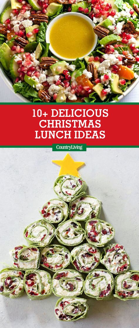 These light lunchtime recipes will tide you and your guests over until the big Christmas dinner, but still incorporate plenty of holiday flavors. Christmas Lunch Easy, Christmas Lunch Ideas, Christmas Lunch Recipes, Christmas Lunch Menu, Cena Light, Holiday Luncheon, Luncheon Menu, Christmas Luncheon, Holiday Lunch