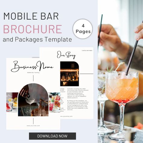 Mobil Bar, Brochure Sample, Bar Business, Pricing Templates, Marketing Kit, Event Bar, Bar Poster, Pricing Guide, Event Program