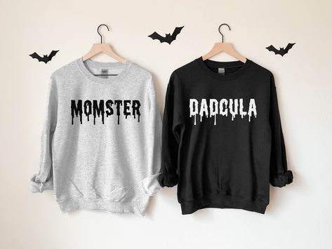 Matching Halloween, Couples Halloween, Family Halloween Costumes, Halloween Shirts, Family Halloween, Couple Halloween, Halloween Sweatshirt, Diy Shirt, Baby Halloween