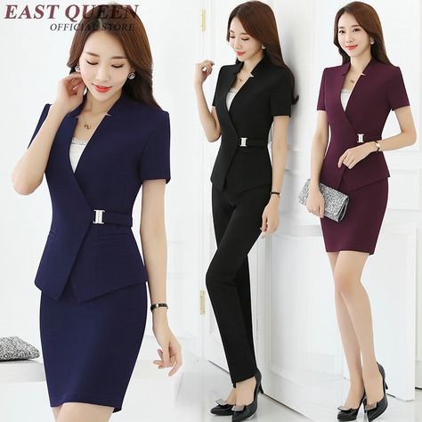 Office Uniform For Women, Women Office Blouse, Suits Office, Work Outfits Frauen, Uniform Clothes, Women Professional Attire, Chic Work Outfit, Flight Attendant Fashion, Corporate Uniforms