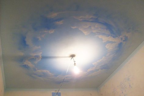 A Heart's A Heavy Burden, Sage Bedroom, Ceiling Mural, Heavy Burden, Cottage Inspiration, Somewhere Over The Rainbow, Bedroom Murals, Bathroom Ceiling, Painted Ceiling