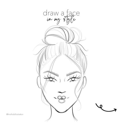 All Posts • Instagram Fashion Illustration Face Tutorial, Fashion Illustration Face Drawing, Holly Nichols Illustration Fashion, Holly Nichols Art, Fashion Face Drawing, Fashion Face Illustration, Fashion Illustration Faces, Face Drawings Sketches, Holly Nichols Illustration