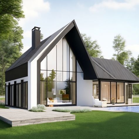 Imagine a one-story house with a gable roof design that seamlessly blends contemporary style with functional living. Are you curious to explore this c... Check more https://cfeer.com/discover-the-20-enchanting-contemporary-one-story-house-with-a-gable-roof-design/ Gable Roof Design, One Story House, Single Story Homes, Gable Roof, One Story Homes, First Story, Gain Weight, Pitched Roof, Roof Design