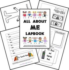 FREE All About Me Lapbook - great for back to school for preschool, kindergarten, 1st grade and 2nd grade kids All About Me Lapbook, All About Me Preschool, All About Me Activities, Homeschool Kindergarten, Homeschool Printables, Free Homeschool, Tot School, All About Me, Preschool Theme