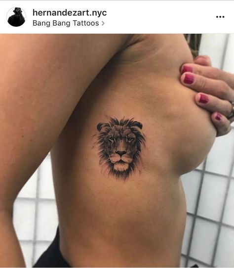 Lion Laying Down Tattoo, Hip Tattoo Quotes, Simple Lion Tattoo, Small Lion Tattoo, Octopus Tattoo Sleeve, Family Tattoo Ideas, Side Tattoos Women, Dragon Tattoo Ideas, Homemade Tattoos