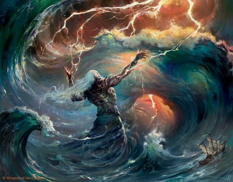 ArtStation - MTG. Storm King's Thunder Fantasy Card Game, Storm Kings Thunder, D Drawing, Giant Pool, Background Artwork, Fantasy Universe, Storm King, Mtg Art, Dungeons And Dragons Characters