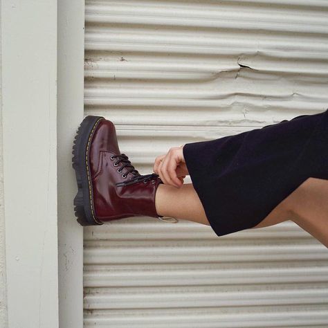 Dr Martens Red Boots Outfit, Cherry Red Boots Outfit, Cherry Red Docs Outfits, Cherry Red Boots, Cherry Red Doc Martens Outfit, Cherry Boots, Red Doc Martens Outfit, Cherry Doc Martens, Dr Martens Aesthetic