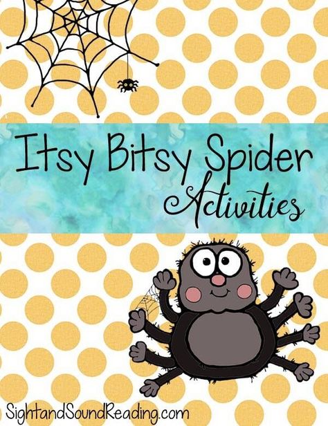 Itsy Bitsy Spider Activities - Fun activities that go along with the Itsy Bitsy Spider nursery rhyme. Itsy Bitsy Spider Craft Preschool, The Itsy Bitsy Spider Activities Preschool, Preschool Itsy Bitsy Spider Activities, Spider Books For Preschool, Itsy Bitsy Spider Activities, Incey Wincey Spider Activities, Spiders Preschool, Spider Activities, Spider Theme