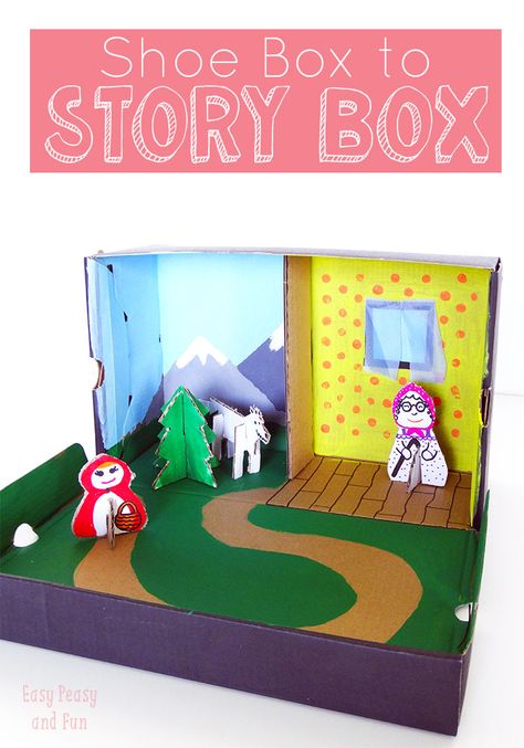 Story Box {Shoe Box Craft} - Easy Peasy and Fun Habitat Activities, Diarama Ideas, Shoe Box Crafts, Harp Seal, Cardboard Toys, Box Craft, Viborg, Puppet Crafts, Animal Habitats