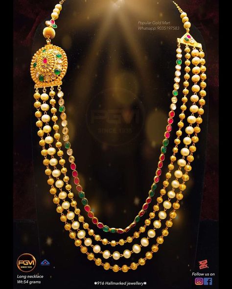 Mangalore, Ruby Emerald, Necklace Designs, Antique Jewelry, Hallmark, Pearl Necklace, Ruby, Emerald, Gold Necklace