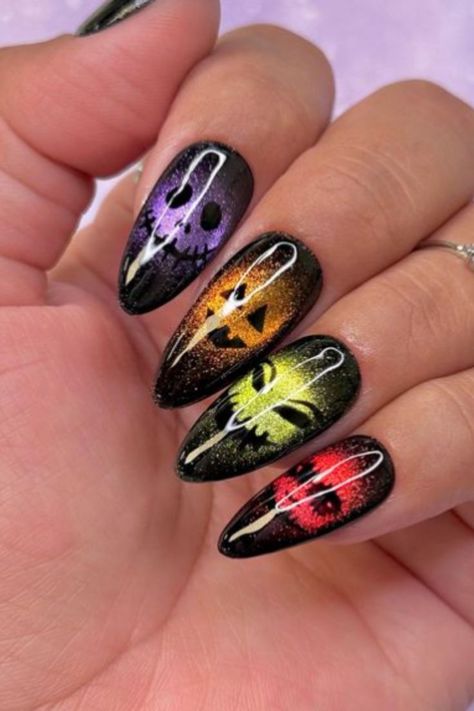 #ChicHalloweenNails #GlamNailArt #GhostlyNailDesigns #VampyNails #HalloweenNailInspo #GlamHalloweenStyle #NailArtTrends #HalloweenManicure Monster Nails, Dark Purple Nails, Velvet Nails, Goth Nails, Glow Nails, Dotting Tool, Cat Eye Nails, Halloween Nail Designs, Fall Nail Art