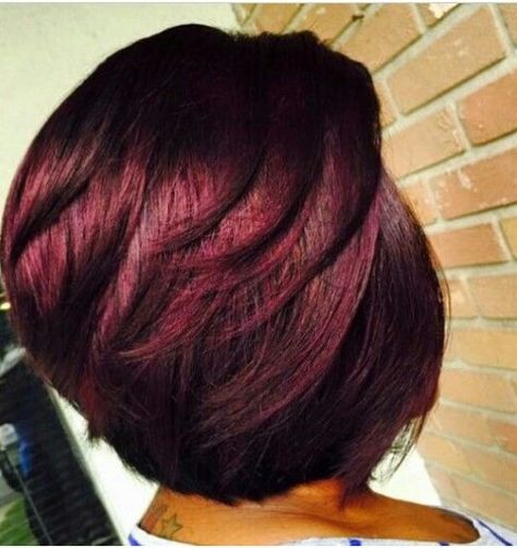 Fire Egine BoB Luv.... Wine Hair Color, Maroon Hair, Hair Color Shades, Hair Affair, Burgundy Hair, Short Hair Color, Hair Crush, Love Hair, Great Hair